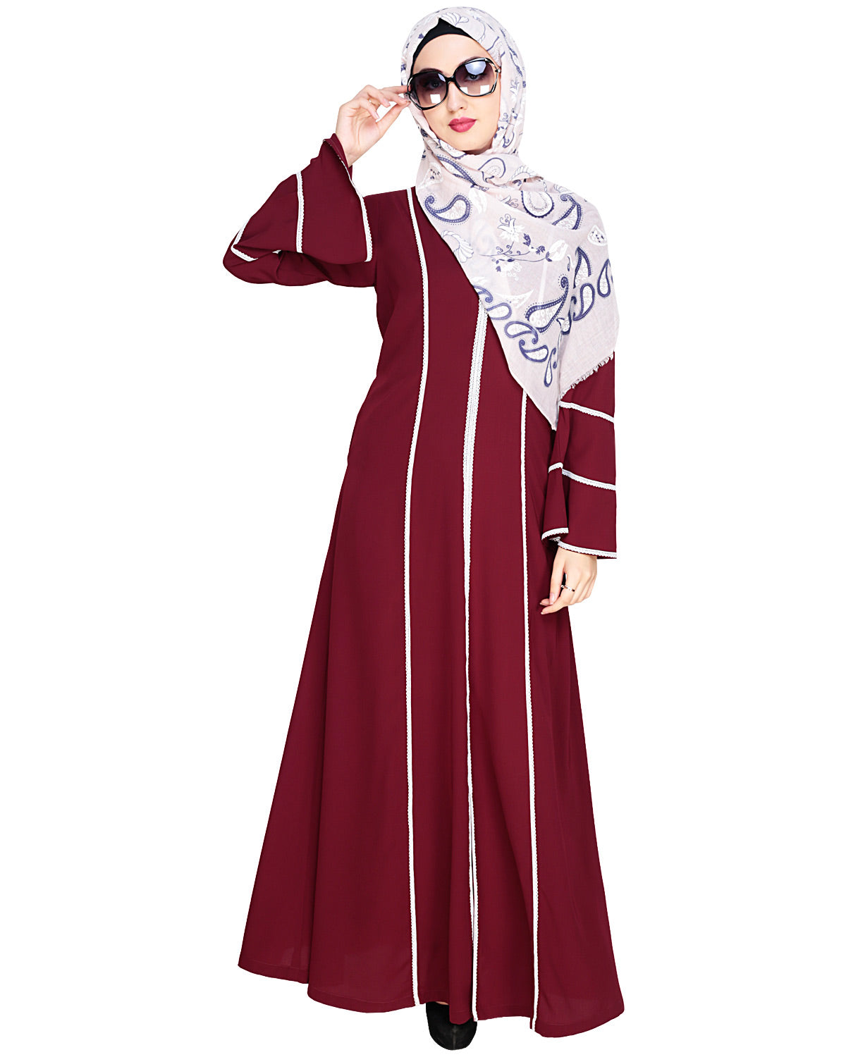 Snazzy Lace Abaya Purple