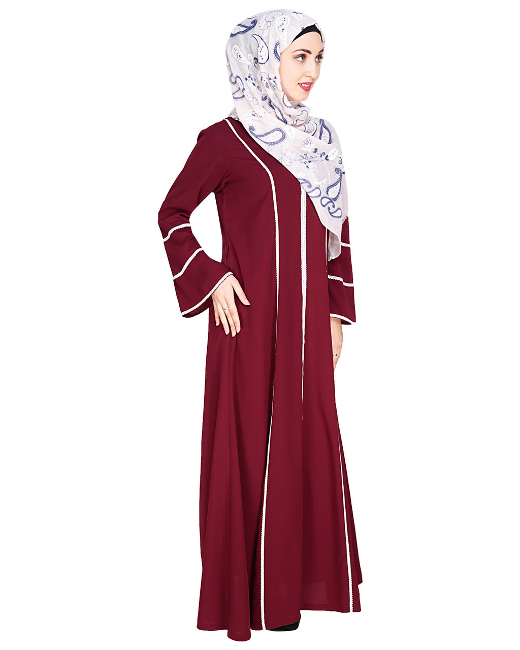 Snazzy Lace Abaya Purple