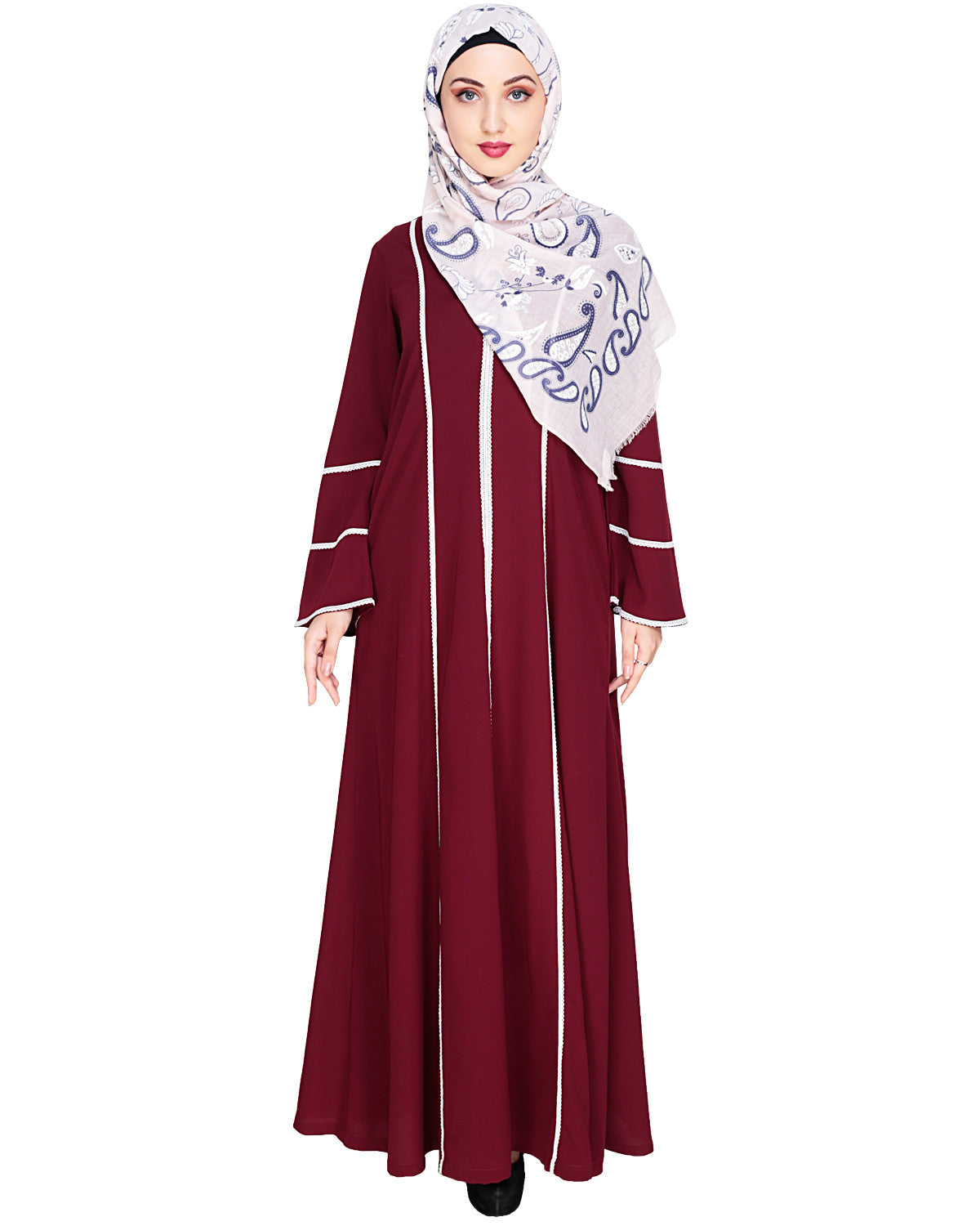 Snazzy Lace Abaya Purple