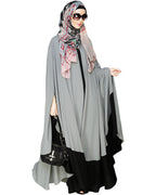 Colour Block Irani Kaftan Gray