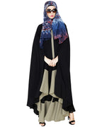 Colour Block Irani Kaftan Black