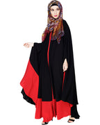 Colour Block Black Irani Kaftan Brown