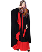 Colour Block Black Irani Kaftan Brown