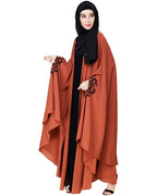 Delicate Embroidered Irani Kaftan Brick Red