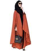 Delicate Embroidered Irani Kaftan Brick Red