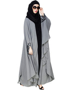 Delicate Embroidered Irani Kaftan Grey