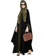 Delicate Embroidered Irani Kaftan Black