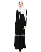 Graceful Lacy Abaya Black