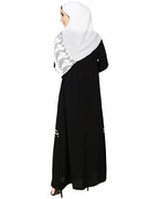 Graceful Lacy Abaya Black