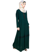 Graceful Lacy Abaya Green