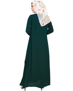 Graceful Lacy Abaya Green