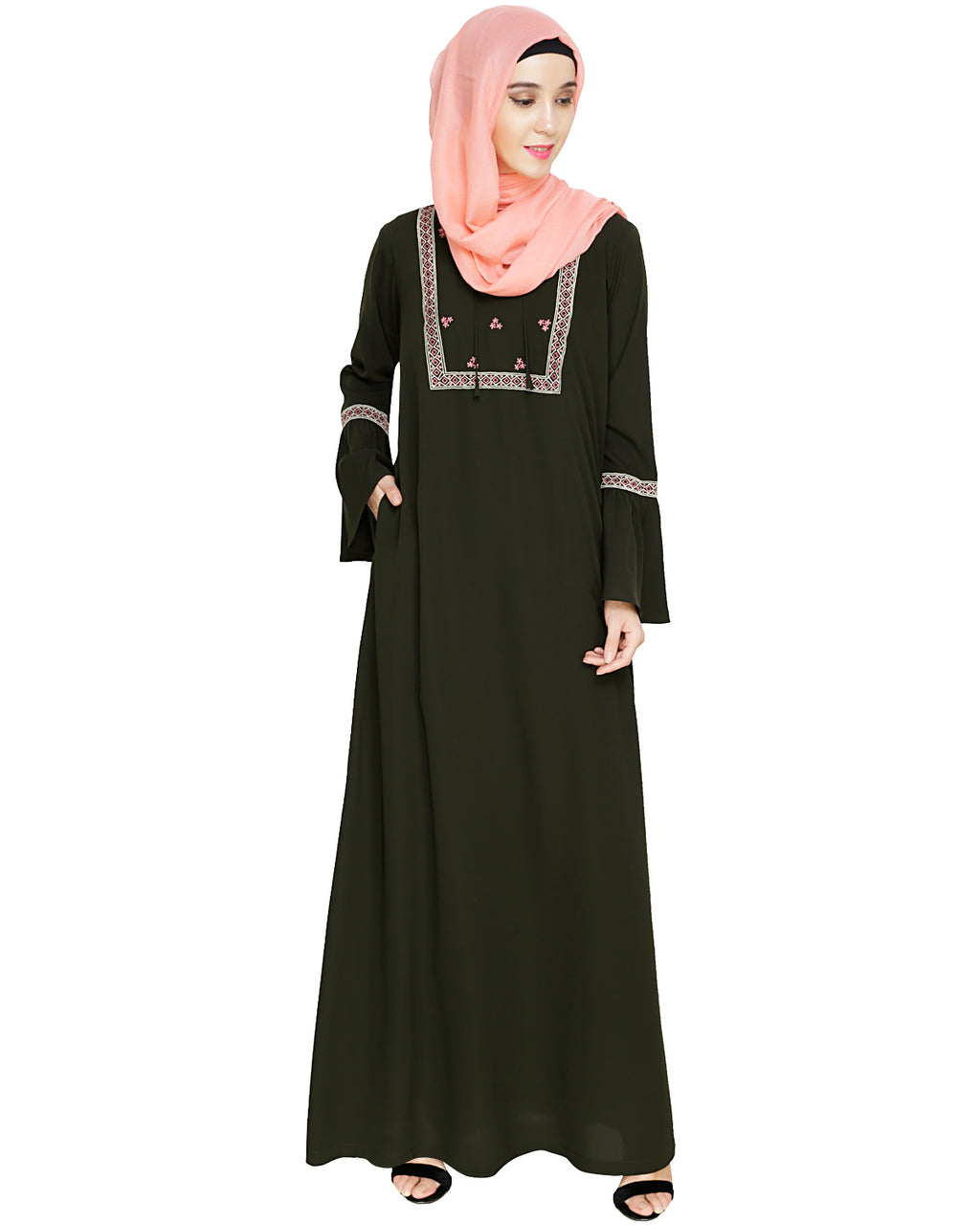 Boho Embroidered Abaya