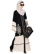 Flamboyant Embroidered Dubai Style Abaya Black