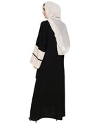 Flamboyant Embroidered Dubai Style Abaya Black