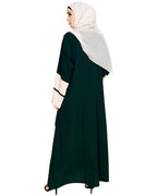 Flamboyant Embroidered Dubai Style Abaya Green