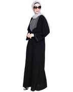 Whimsical Embroidered Dubai Style Abaya Black