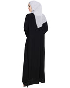 Whimsical Embroidered Dubai Style Abaya Black