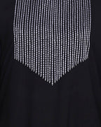 Whimsical Embroidered Dubai Style Abaya Black