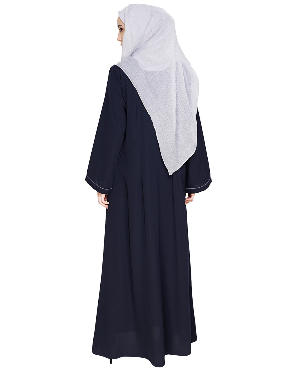 Whimsical Embroidered Dubai Style Abaya Grey