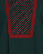 Embroidered Yoke Dubai Style Abaya Green