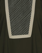 Embroidered Yoke Dubai Style Abaya Olive