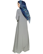 Enticing Stripes Abaya Grey