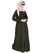 Enticing Stripes Abaya Olive