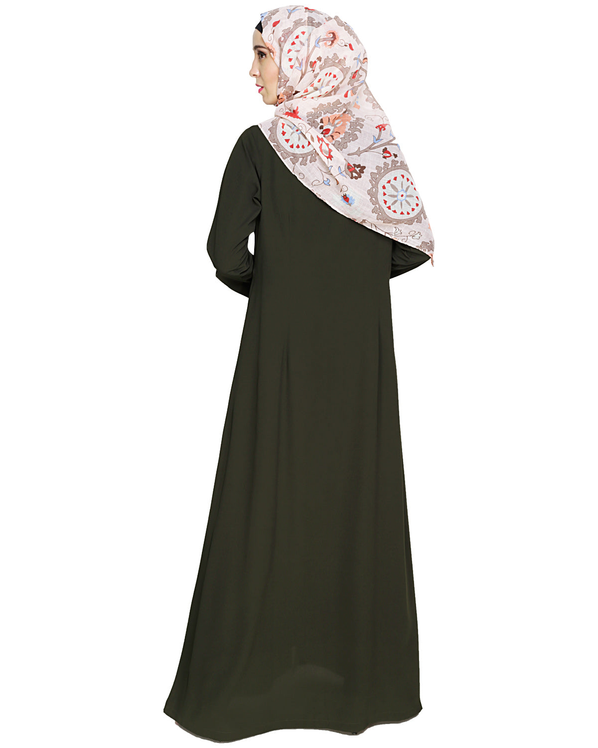 Enticing Stripes Abaya Olive