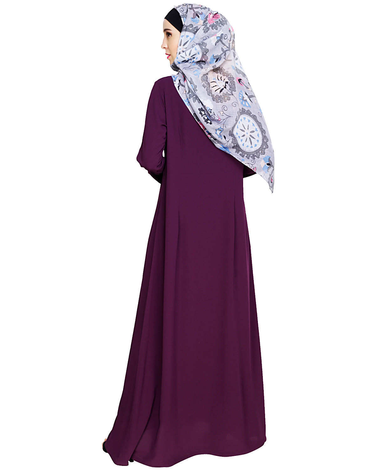 Enticing Stripes Abaya Purple