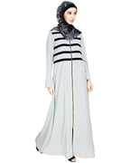 Enticing Stripes Abaya Sage Green