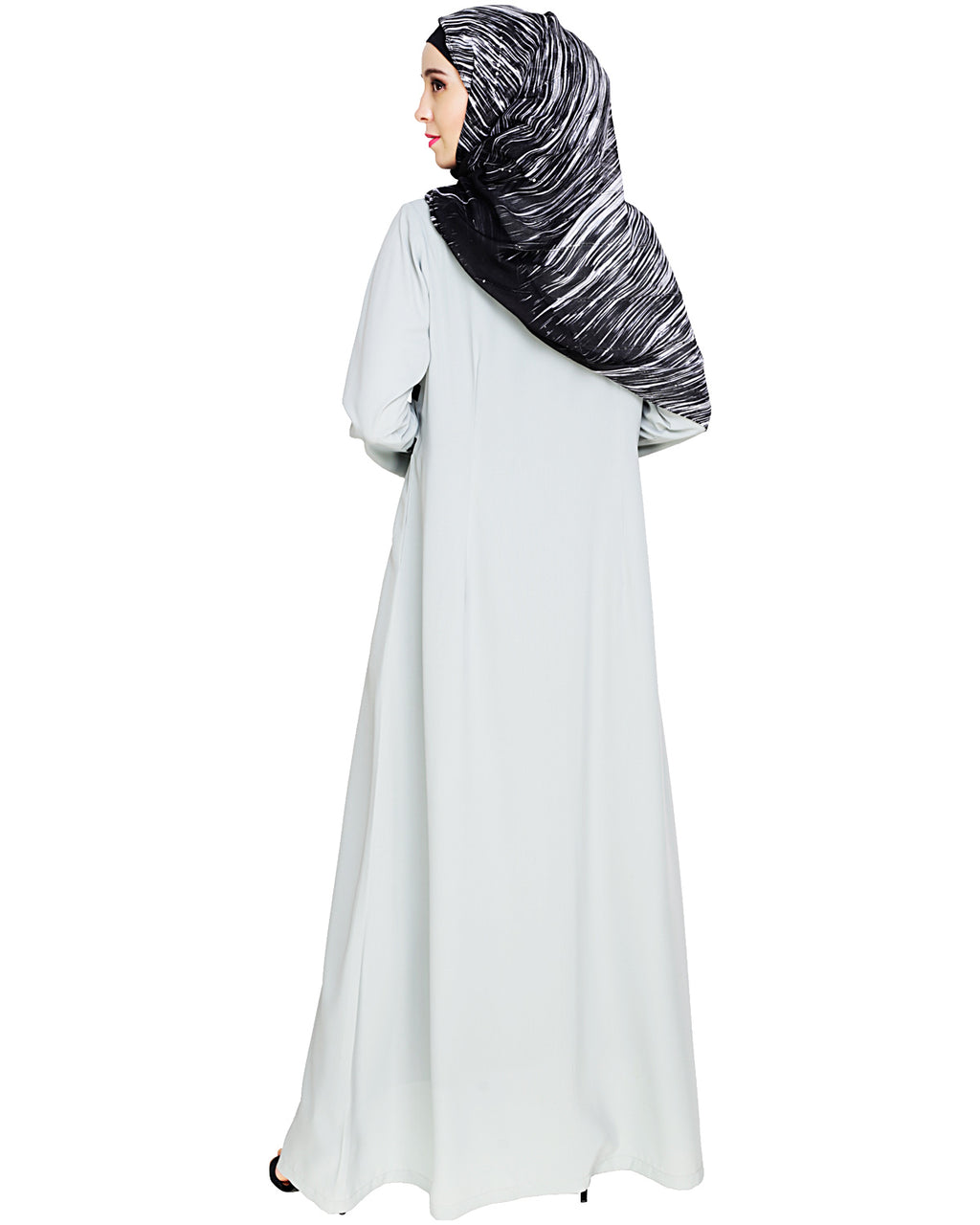 Enticing Stripes Abaya Sage Green