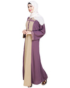 Panelled Dubai Style Abaya Purple