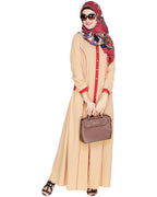 Panelled Abaya Beige