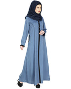 Panelled Abaya Blue