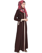 Panelled Abaya Brown