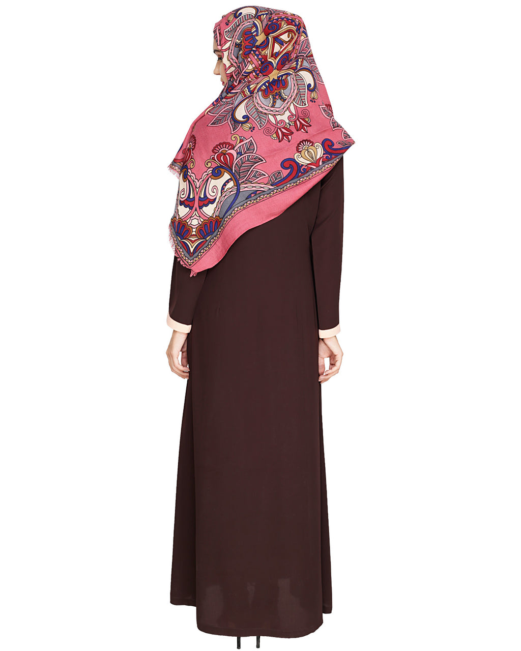 Panelled Abaya Brown