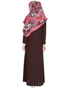 Panelled Abaya Brown