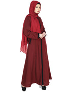 Panelled Abaya Trendy Coral