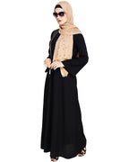 Elegant Embroidered Abaya Black