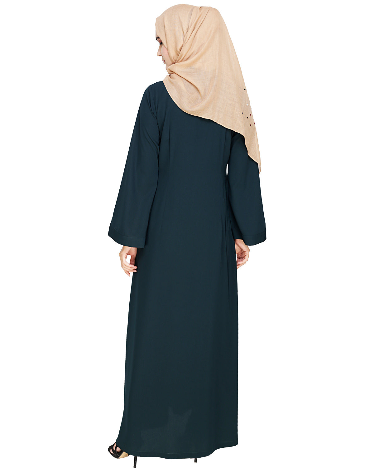 Elegant Embroidered Abaya Green