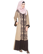 Bedazzled Dubai Style Abaya Mud Brown