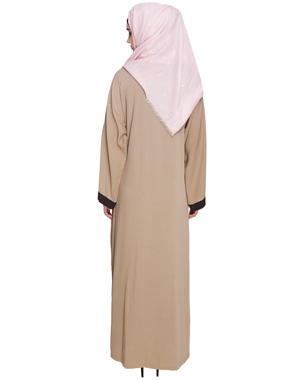 Bedazzled Dubai Style Abaya Mud Brown