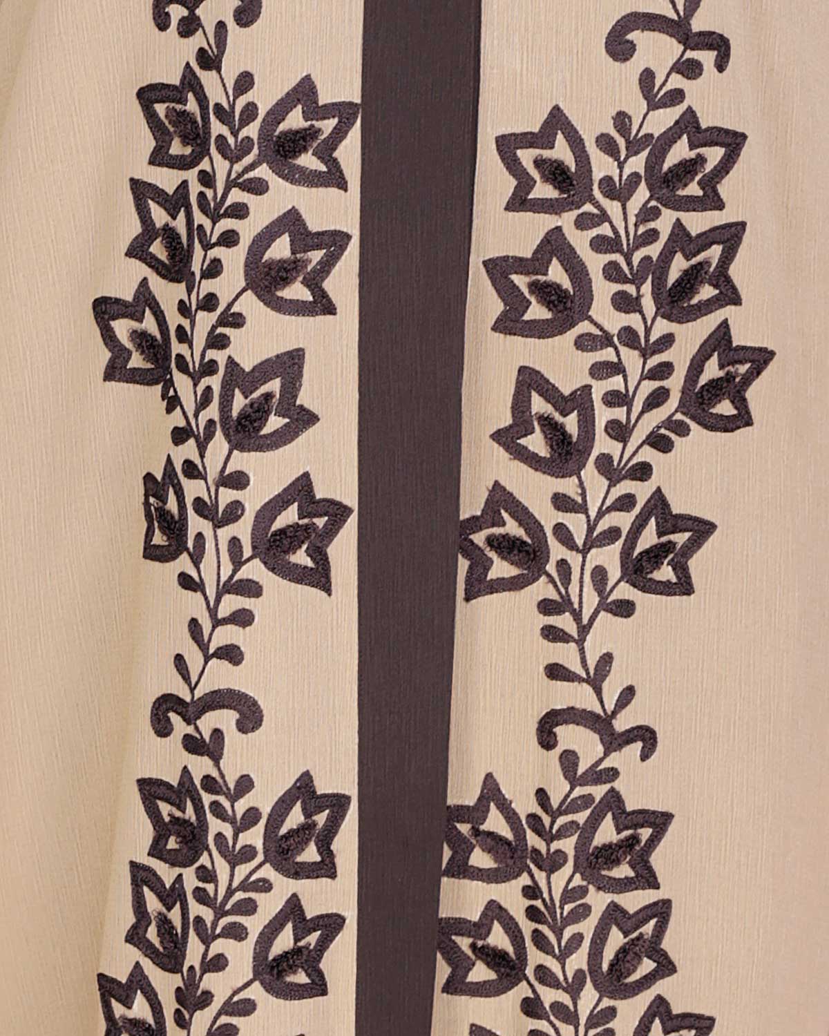 Bedazzled Dubai Style Abaya Mud Brown
