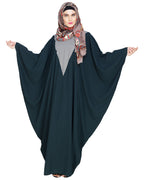 Colour Blocked Black Kaftan Teal Blue