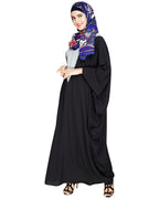 Colour Blocked Black Kaftan Teal Blue