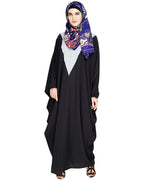 Colour Blocked Black Kaftan Dark Grey