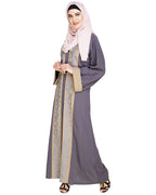 Exquisite Dubai Style Abaya Grey