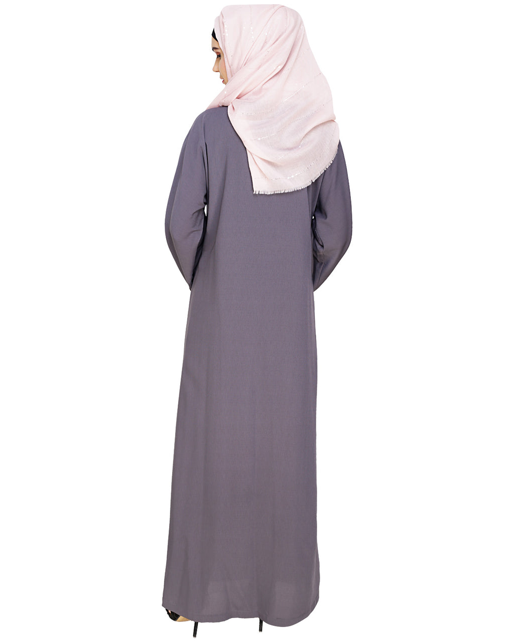 Exquisite Dubai Style Abaya Grey