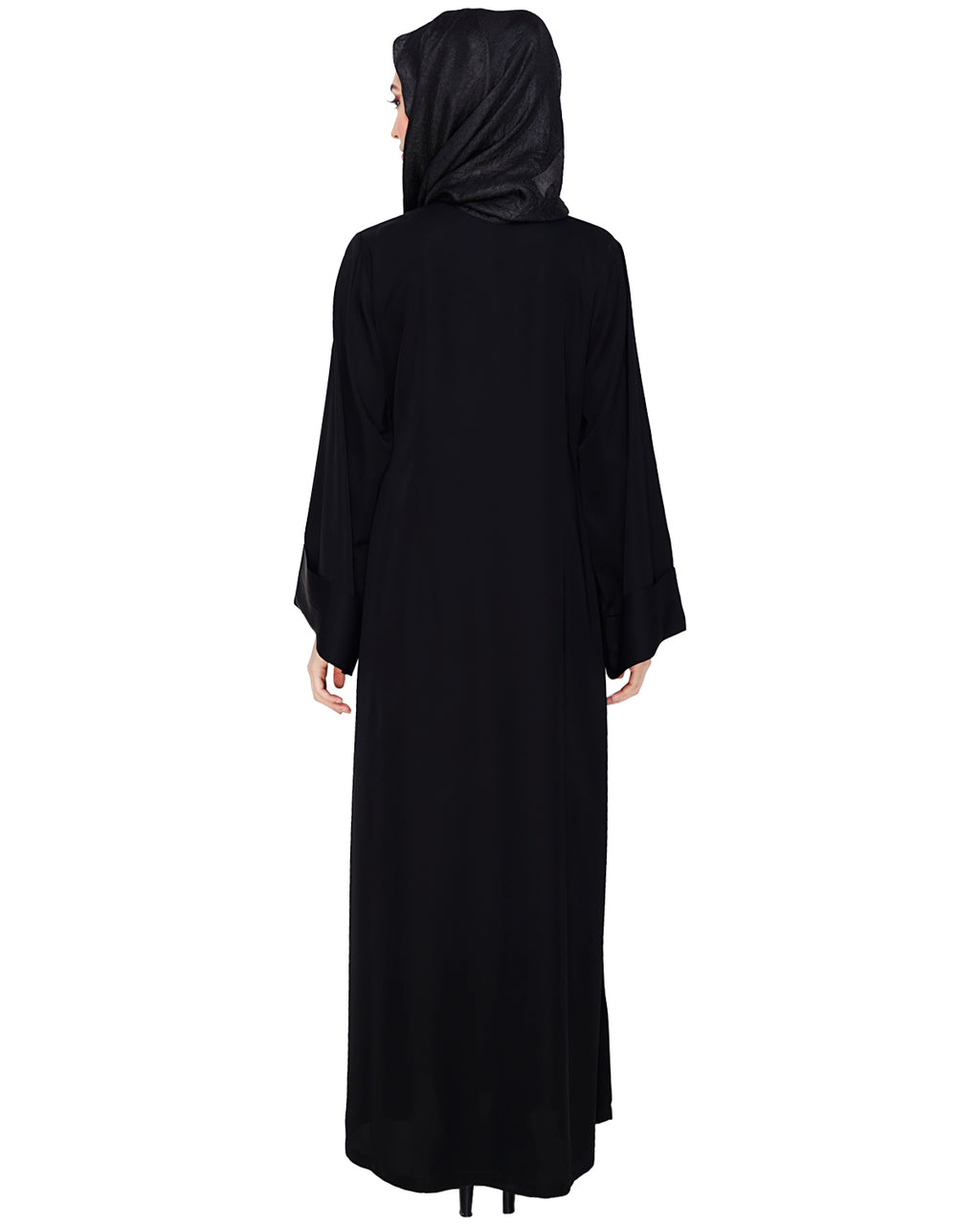 Glitzy Black Dubai Style Abaya Black
