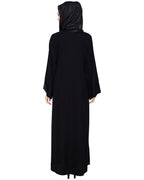 Glitzy Black Dubai Style Abaya Black